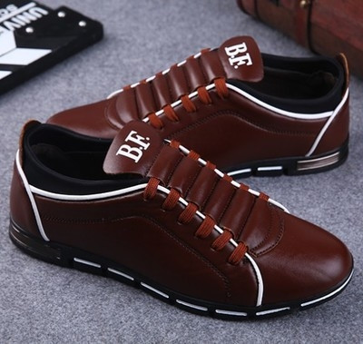 Pantofi eleganti barbatesti din piele ecologica cu sireturi ascunse