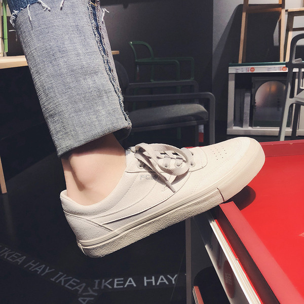 Adidași moderni pentru bărbați din piele ecologică inversată în două culori