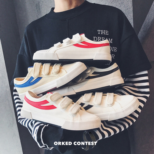 Adidasi casual barbatesti cu autocolante in trei culori