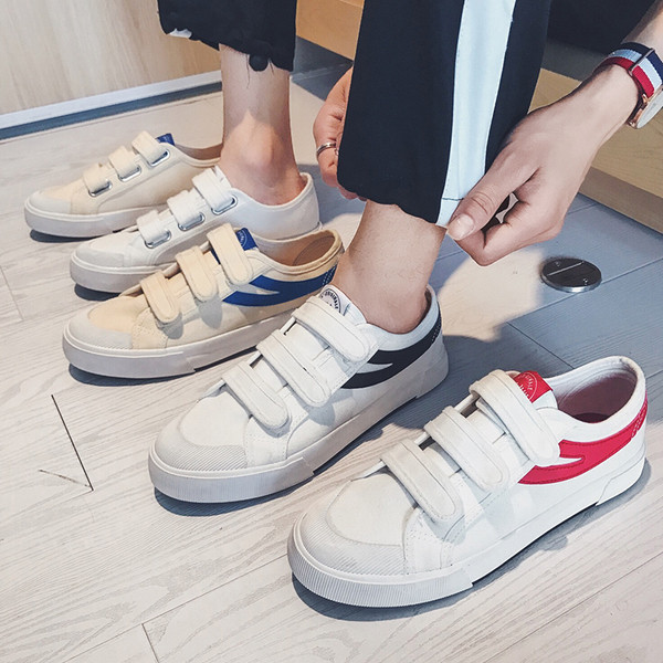 Adidasi casual barbatesti cu autocolante in trei culori