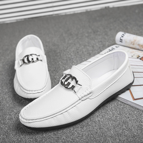 Mocasini barbati uni cu elemente metalice in trei culori