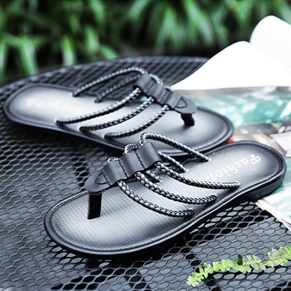 Papuci barbatesti cu talpa plata din piele ecologica in mai multe culori