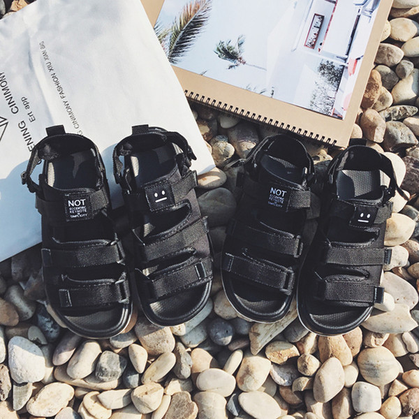 Sandale barbatesti cu talpa inalta de culoare neagra