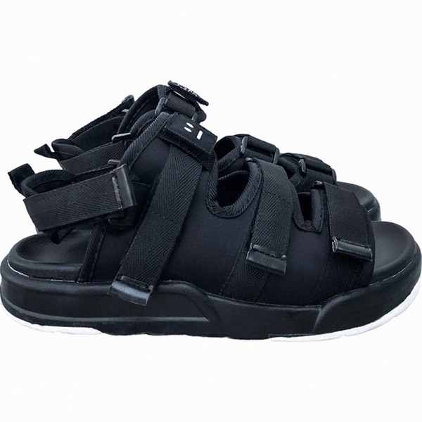 Sandale barbatesti cu talpa inalta de culoare neagra