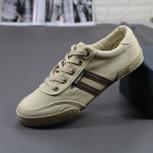 Adidași casual pentru bărbați, într-o singură culoare, cu margini în diferite culori