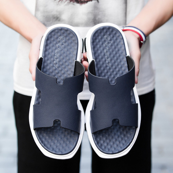 Ανδρικές παντόφλες με χαμηλή επίπεδη σόλα σε διάφορα χρώματα