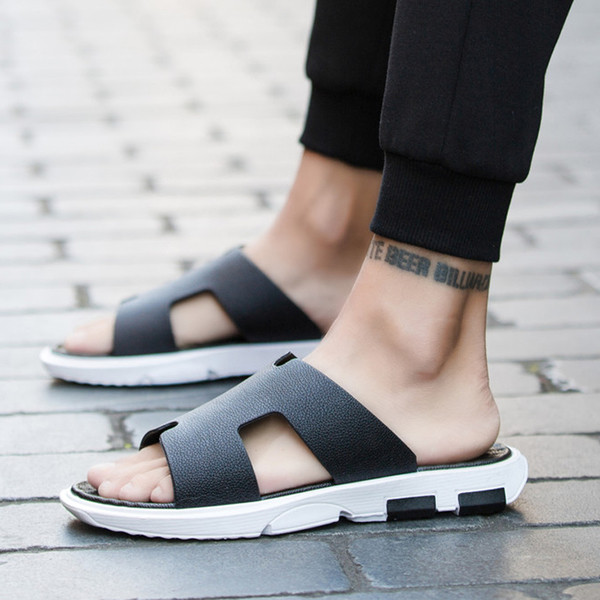 Ανδρικές παντόφλες με χαμηλή επίπεδη σόλα σε διάφορα χρώματα