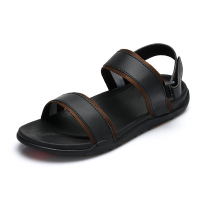 Мъжки сандали с ниска равна подметка в два цвята