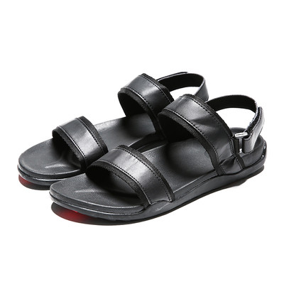 Мъжки сандали с ниска равна подметка в два цвята