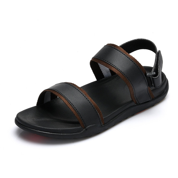 Мъжки сандали с ниска равна подметка в два цвята