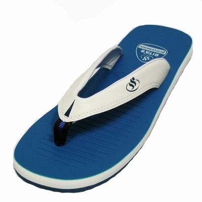 Papuci pentru bărbați cu talpă plată joasă prin vârf în două culori