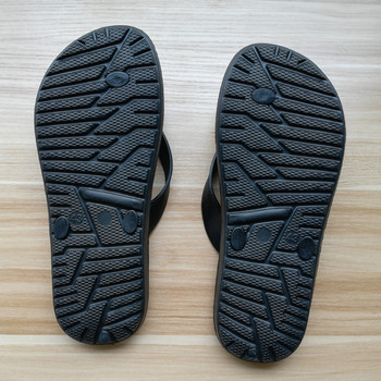 Мъжки чехли през пръст в черен цвят