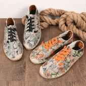 Ανδρικά καλοκαιρινά μοκασίνια φυτικά μοτίβα