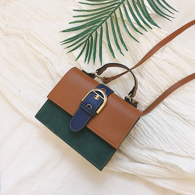 Κομψή δερμάτινη γυναικεία τσάντα σε τρία χρώματα