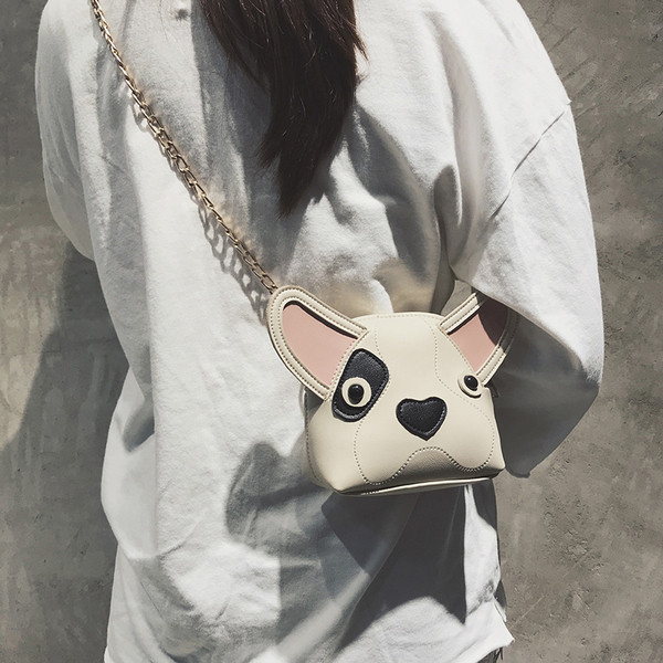 Mini geantă de mână elegantă cu lanț metalic