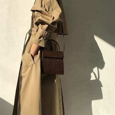 Стилна мини дамска чанта от еко кожа в два цвята