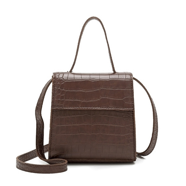 Mini geanta de dama eleganta din piele ecologica in doua culori