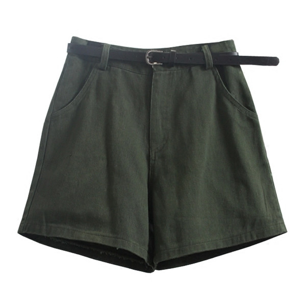 Pantaloni scurți de damă cu talie înaltă în mai multe culori