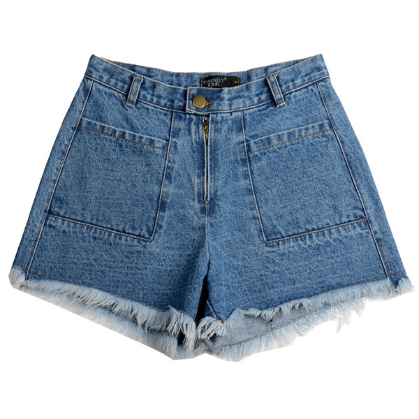 Pantaloni scurti eleganti de dama cu talie inalta in doua culori