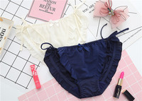 Σετ τριών ζευγαριών μπικίνι μεταξιού με δεσμούς σε διαφορετικά χρώματα