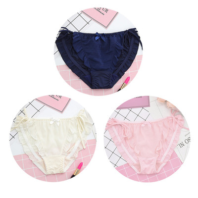 Σετ τριών ζευγαριών μπικίνι μεταξιού με δεσμούς σε διαφορετικά χρώματα