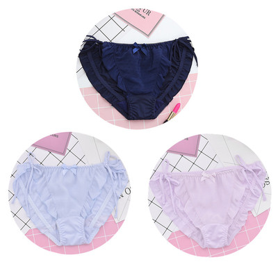 Σετ τριών ζευγαριών μπικίνι μεταξιού με δεσμούς σε διαφορετικά χρώματα