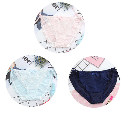 Σετ τριών ζευγαριών μπικίνι μεταξιού με δεσμούς σε διαφορετικά χρώματα