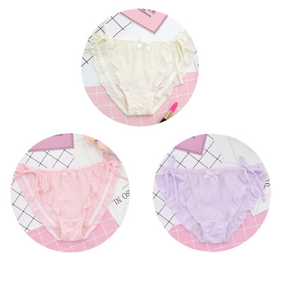 Σετ τριών ζευγαριών μπικίνι μεταξιού με δεσμούς σε διαφορετικά χρώματα