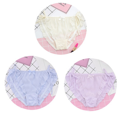 Σετ τριών ζευγαριών μπικίνι μεταξιού με δεσμούς σε διαφορετικά χρώματα