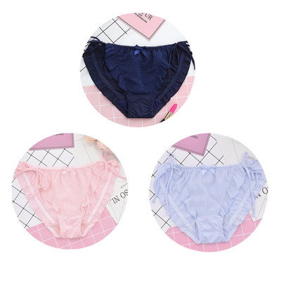 Σετ τριών ζευγαριών μπικίνι μεταξιού με δεσμούς σε διαφορετικά χρώματα