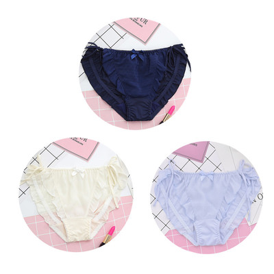 Σετ τριών ζευγαριών μπικίνι μεταξιού με δεσμούς σε διαφορετικά χρώματα