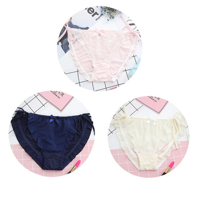 Σετ τριών ζευγαριών μπικίνι μεταξιού με δεσμούς σε διαφορετικά χρώματα