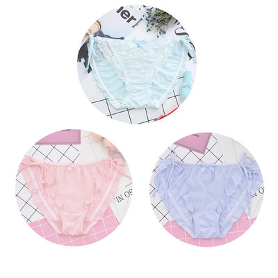 Σετ τριών ζευγαριών μπικίνι μεταξιού με δεσμούς σε διαφορετικά χρώματα