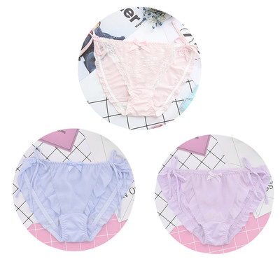 Σετ τριών ζευγαριών μπικίνι μεταξιού με δεσμούς σε διαφορετικά χρώματα