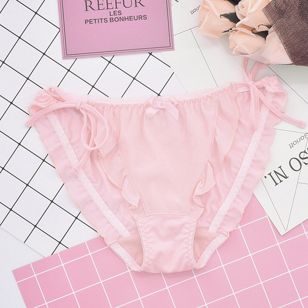 Σετ τριών ζευγαριών μπικίνι μεταξιού με δεσμούς σε διαφορετικά χρώματα