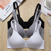 Sutien casual de dama din bumbac foarte confortabil in trei culori