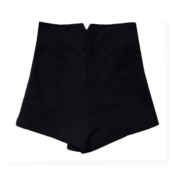 Stílusos női rövidnadrág magas derékkal, fehér és fekete színben