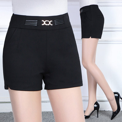 Елегантни къси дамски панталони в черен цвят