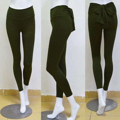 Női sima leggings három színben, szalaggal