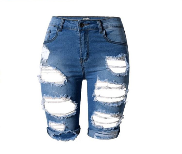 Γυναικεία παντελόνια τζιν με σκισμένα σχέδια