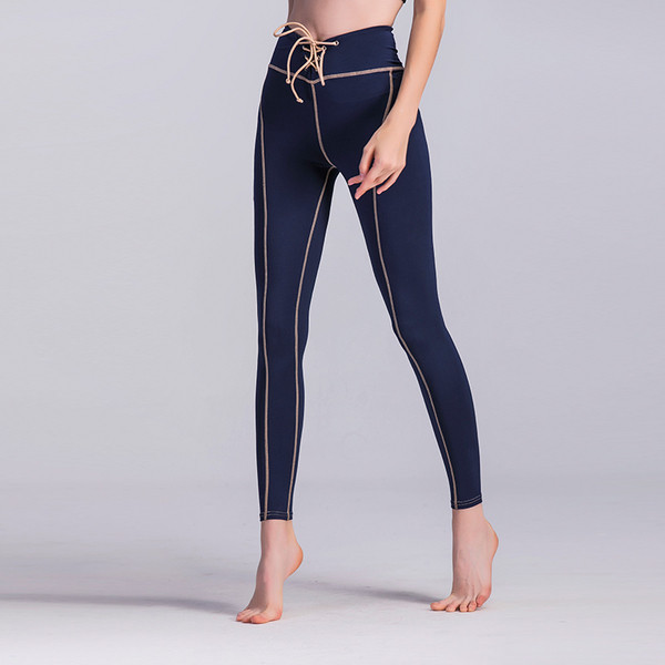 Jambiere dama cu talie inalta si cravate in doua culori