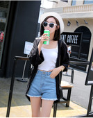 Γυναικέια παντελόνιαμε ψηλή μέση και φερμουάρ 