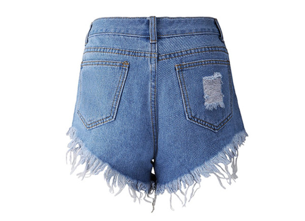 Blugi scurti de dama cu motive rupte