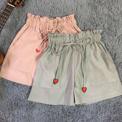 Къси дамски панталони с ластична талия в няколко цвята