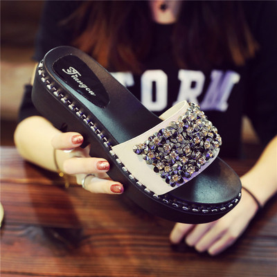 Papuci dama cu pietre decorative - doua modele