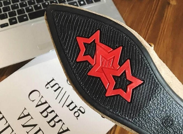 Modern női papucs két színben - éles, kövekkel díszített