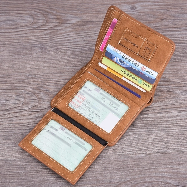 Öko bőrből készült férfi pénztárca több színben nyomattal