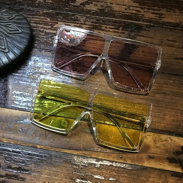 Ochelari de soare casual de dama cu forma patrata in mai multe culori