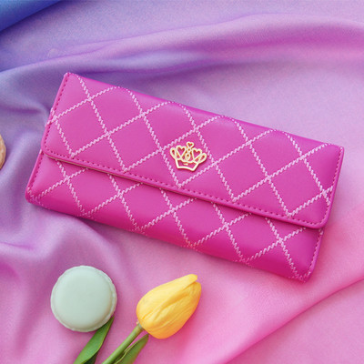 Γυναικείο πορτοφόλι σε διάφορα χρώματα με μεταλλικά στοιχεία