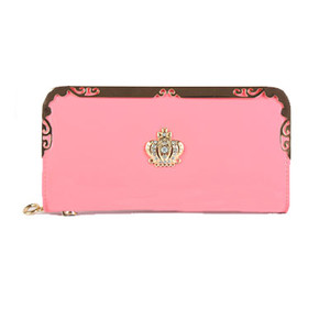 Γυναικείο μακρύ πορτοφόλι σε διάφορα χρώματα με μεταλλική διακόσμηση